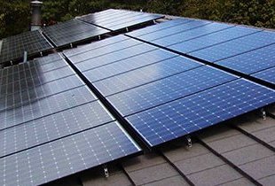 Example of a roof-mounted solar panel system.