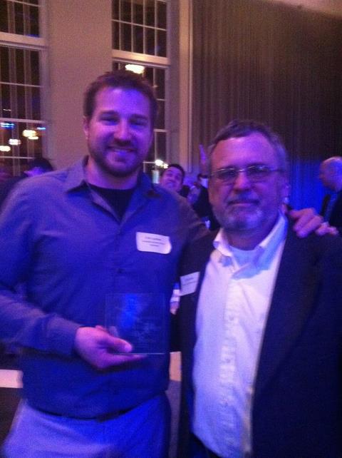 Erik Lueders - Parkway Schools Sustainability Manager - at the Growing Green Awards last week. Parkway took home the Award for Operational Excellence. Photo by Cindy Bambini