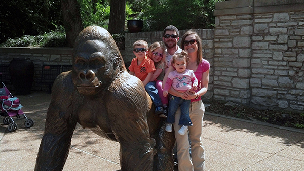 Brightergy Solar Estimator Jeff Lassonde with his family. 