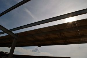 view from under the solar panels